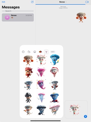 Whirling Tornado Stickers iPad screenshot