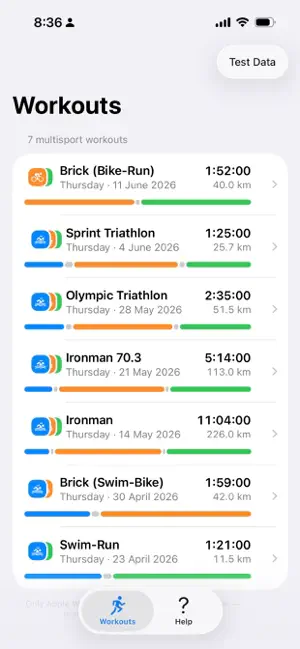 TriExport - Triathlon Splits screenshot 2