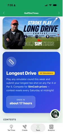 GolfSimTimes screenshot