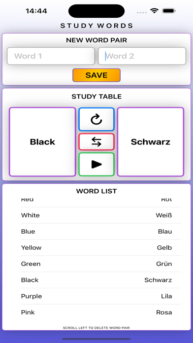 Study Words: Create A Library Screenshot