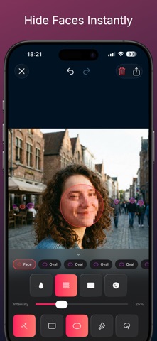 FaceHider: Blur Video & Face iPhone screenshot