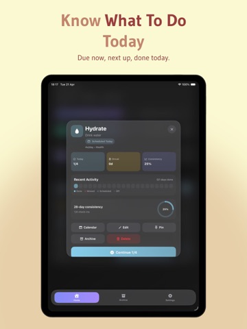 Tracking Habit: Daily Goals iPad screenshot