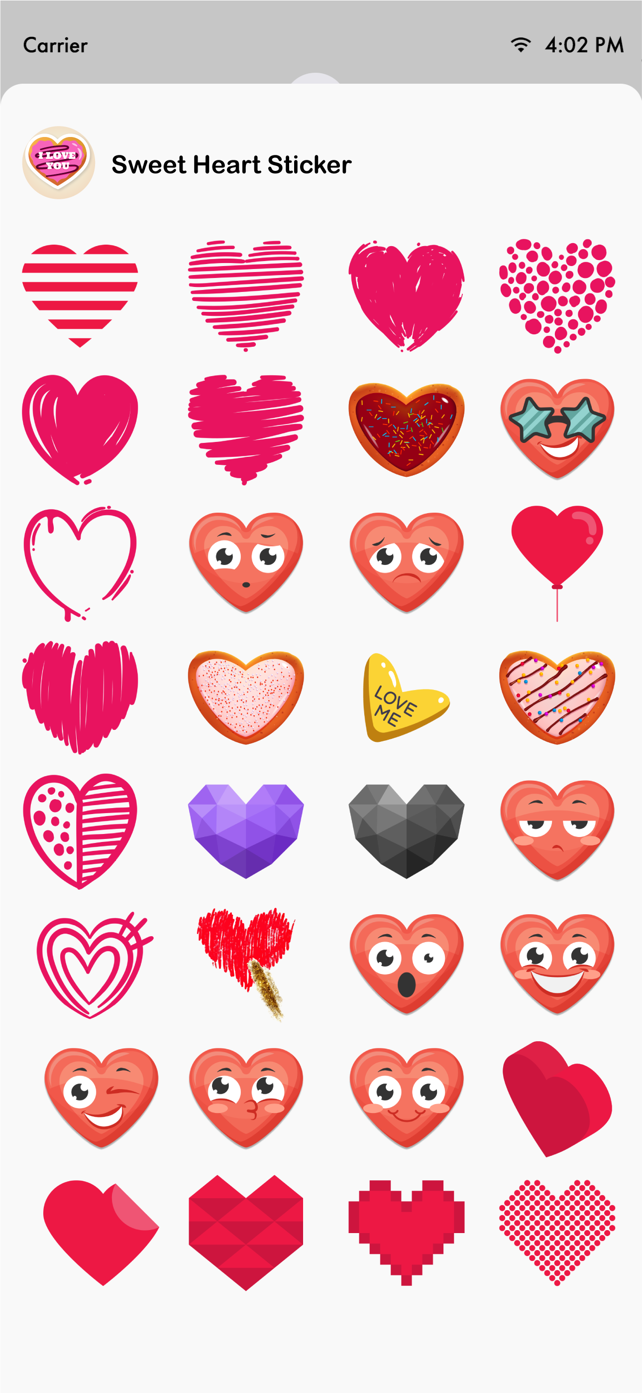 Sweet Heart Stickers screenshot 2