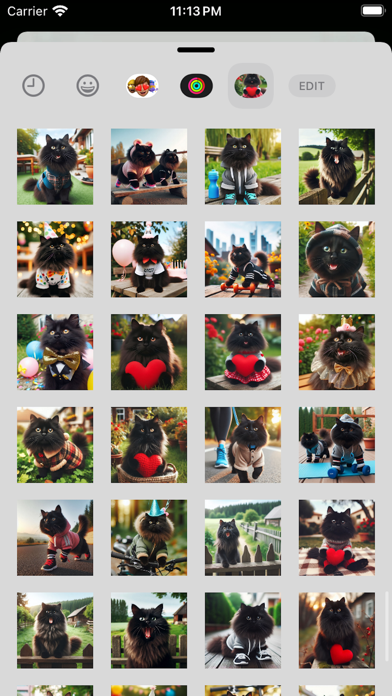 Black Cat Stickers packs Screenshot