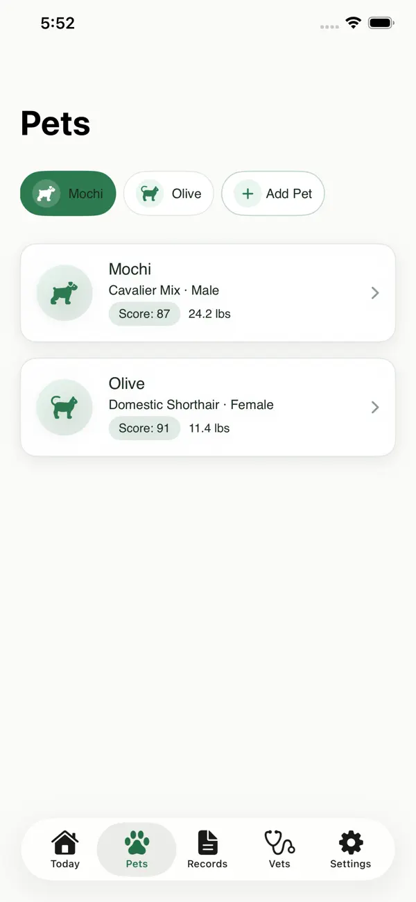 Screenshot #2 pour Pet Health Companion