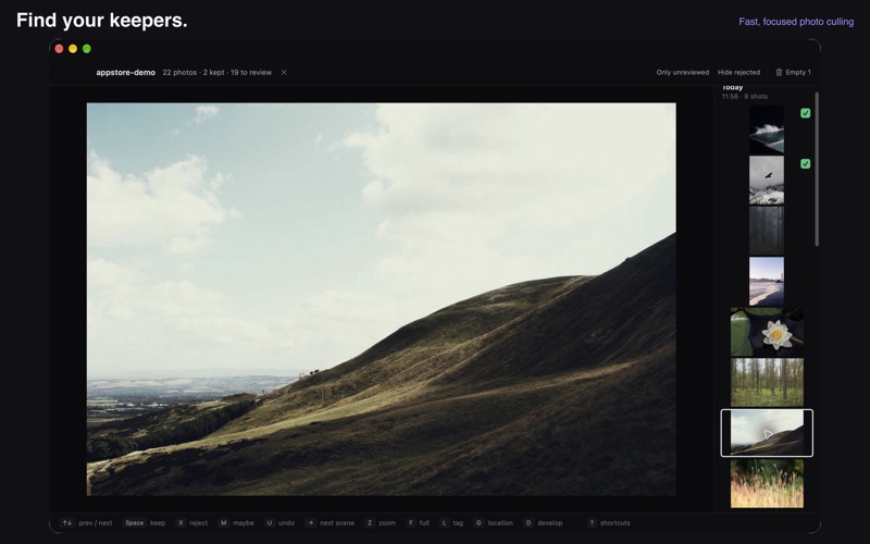Fovea: Photo Cull & Edit screenshot 1