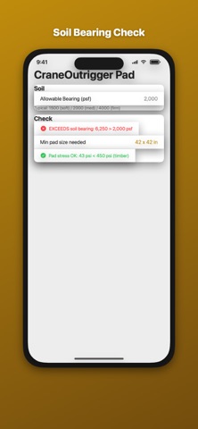 Crane Outrigger Pad Calc screenshot