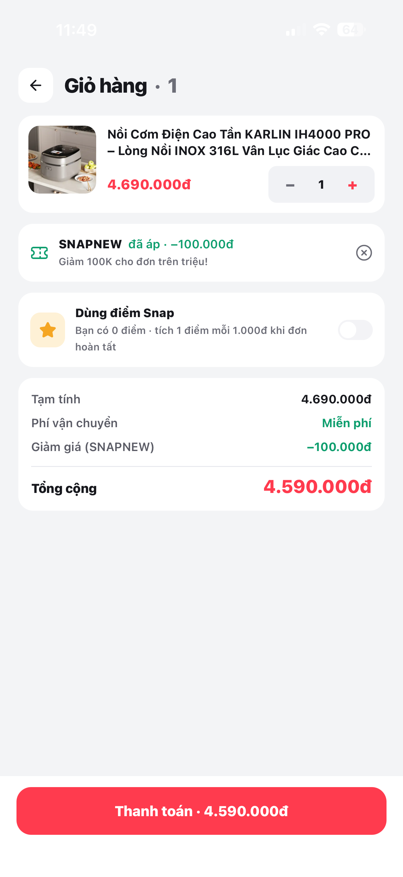 Snap Kitchen Shop screenshot 4