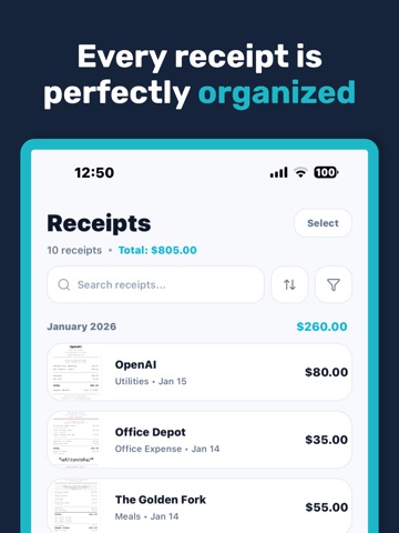 TaxClip iPad screenshot