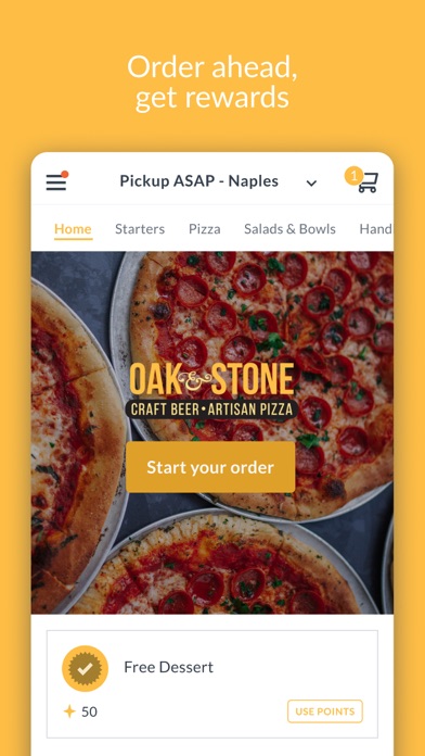 Oak & Stone iPhone screenshot 1 - Food & Drink app