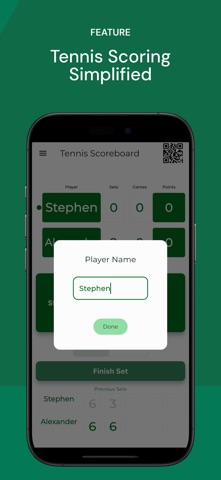 Tennis Scorekeeper (Share) iPhone screenshot