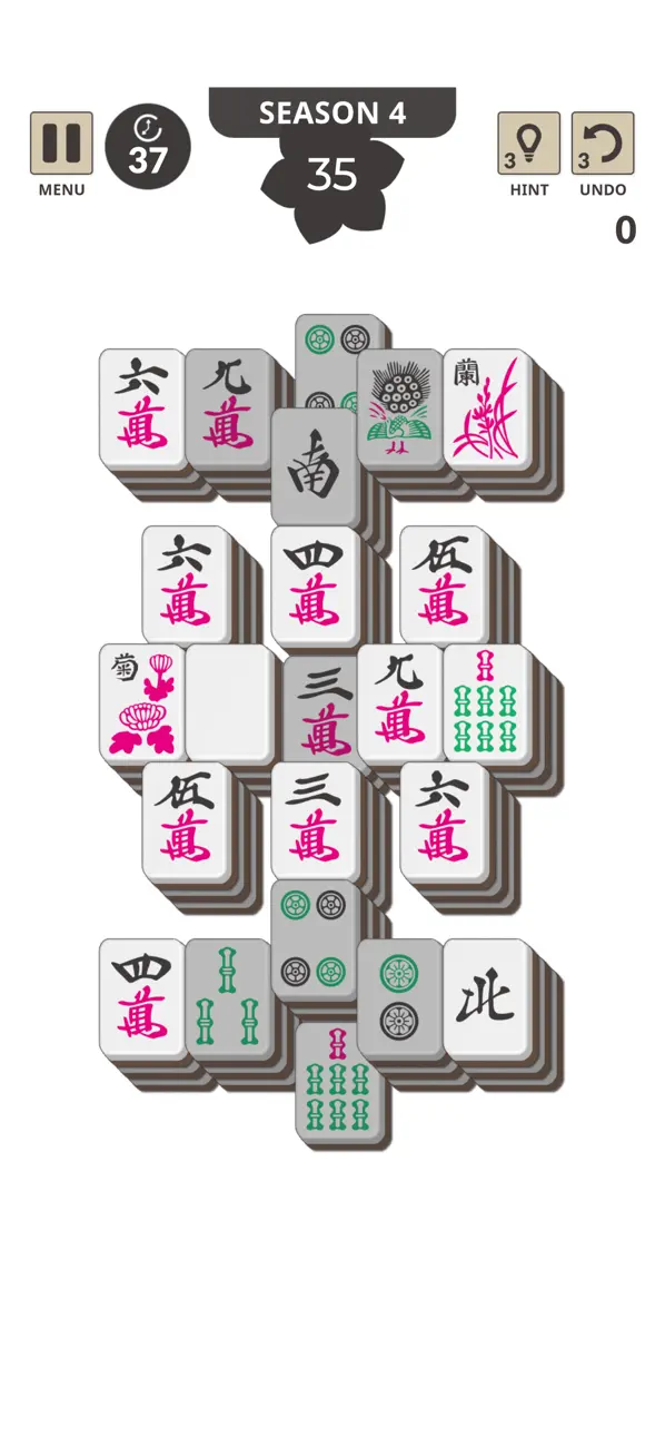 #3. Mahjong Solitaire 100 (iOS) Por: ShovelGames Inc.