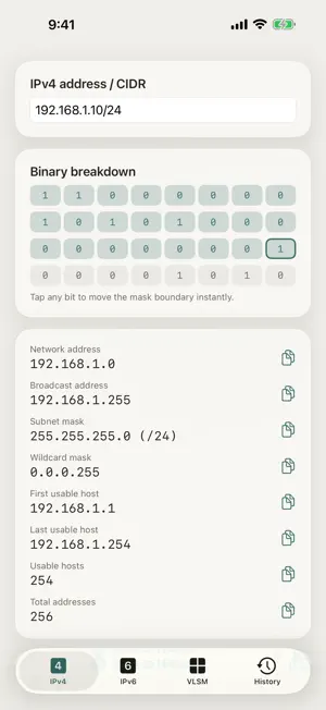 OctetLab: Subnet Calculator screenshot 1