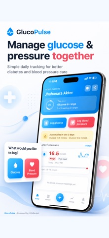 GlucoPulse - LifeBasket iPhone screenshot