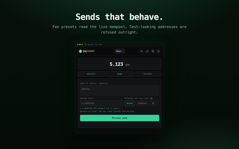 PQ Wallet for BTX screenshot 3