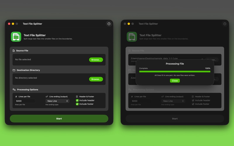 Screenshot #3 pour Text File Splitter