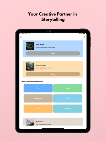 AI Script Writing & Screenplay iPad screenshot