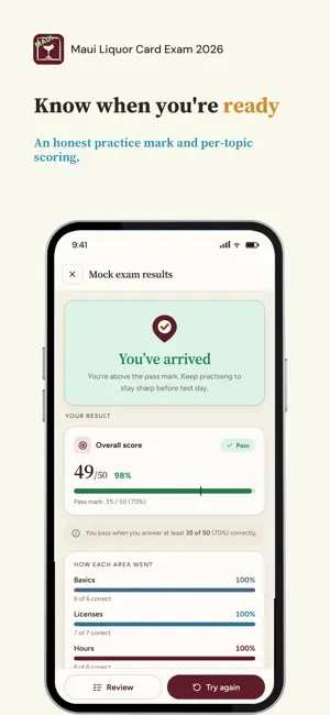 Maui Liquor Card Exam 2026 screenshot 4
