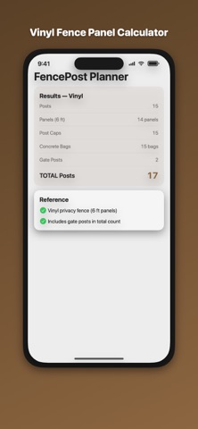 Fence Calculator: Posts のスクリーンショット