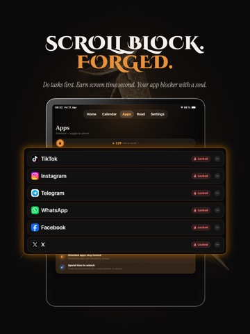 EarnScroll - Doom Scroll Block iPad screenshot