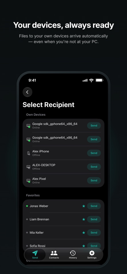 Aetherly – P2P File Transfer screenshot 3