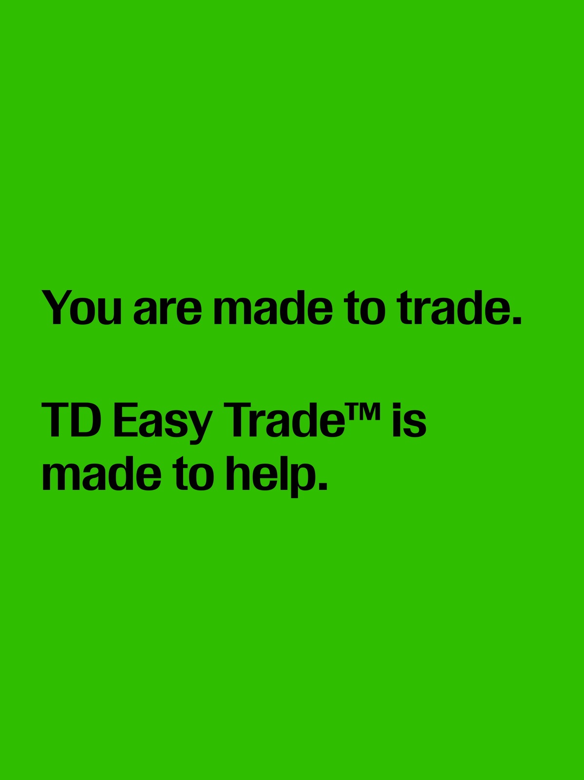 TD Easy Trade ipad screenshot 1