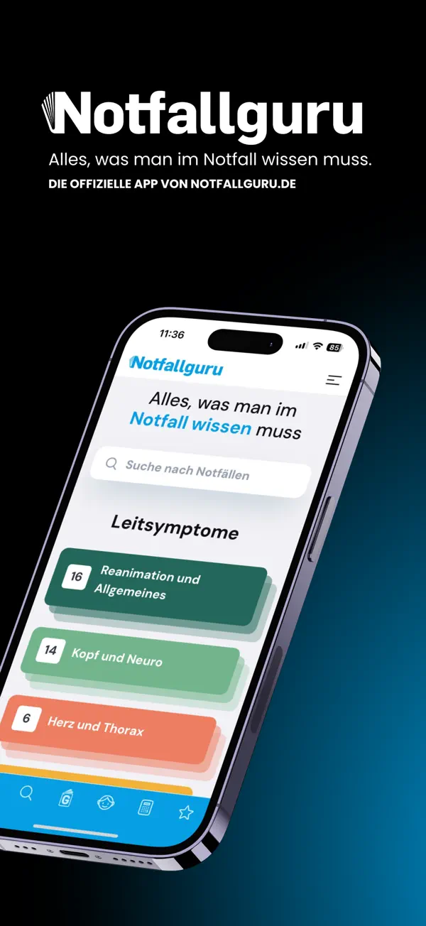 Notfallguru iPhone App Screenshot 1 – Medizin