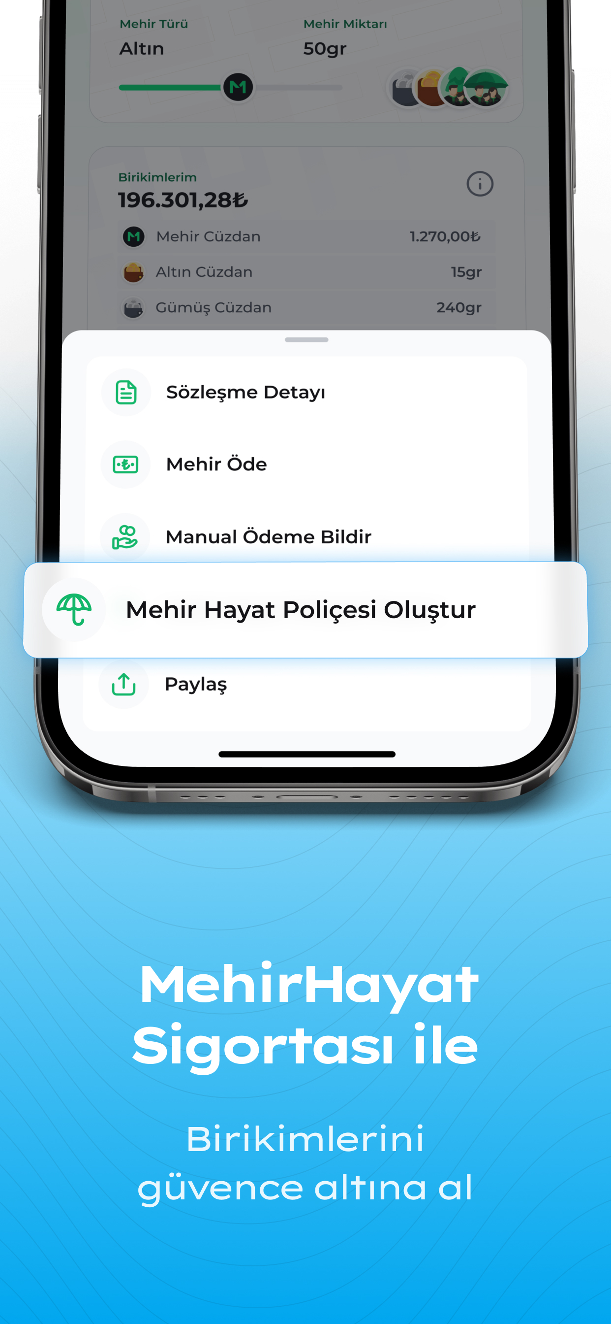 MehirApp: Altın, BES Cüzdan