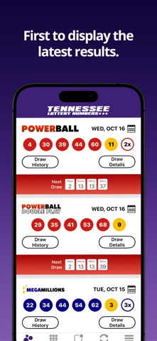 Tennessee Lottery Numbers screenshot