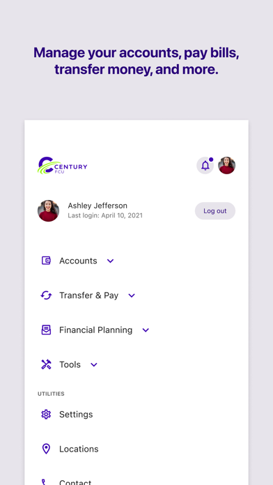 Century Federal Online Banking Screenshot