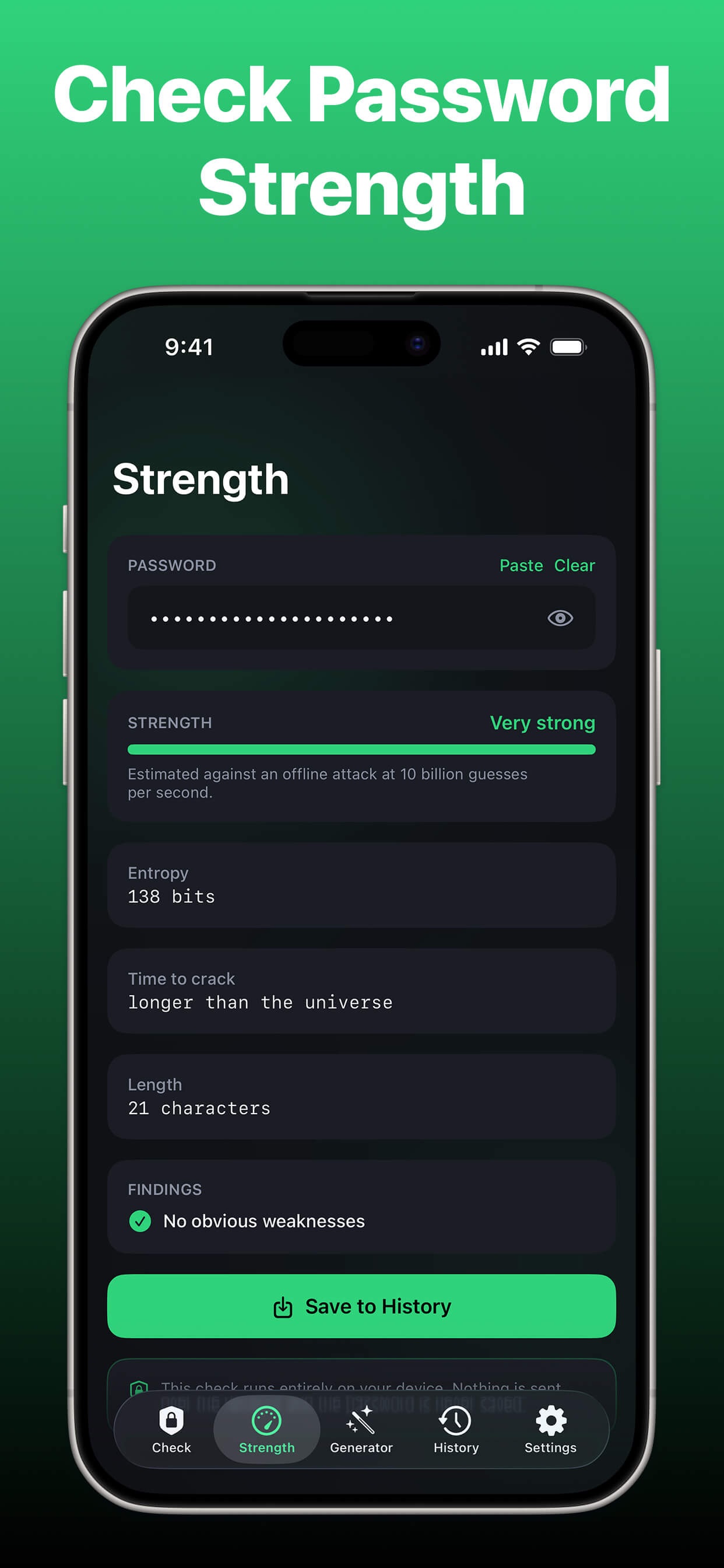 Screenshot 2 of Vaultic Password Leak & Streng