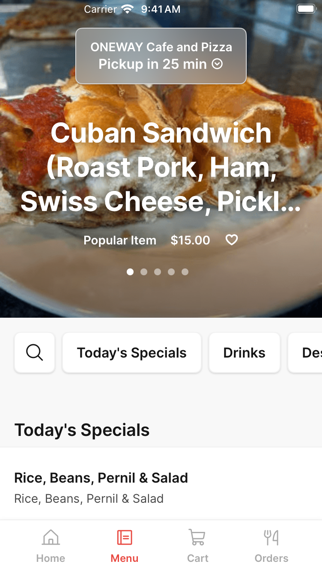 ONEWAY Cafe and Pizza app screenshot 2