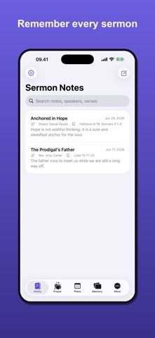 Sermon Notes & Prayer: Pew iPhone screenshot