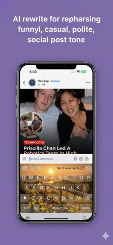 Whisper Flow AI Voice Keyboard screenshot