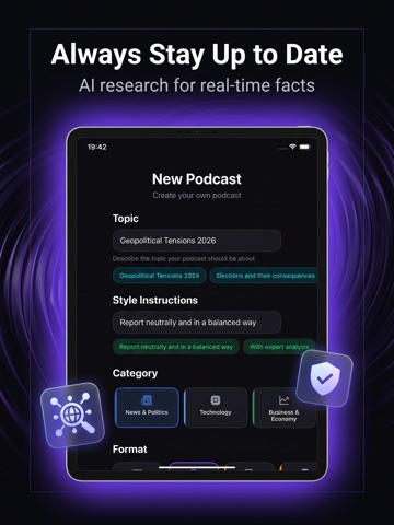 Podcastify: Create AI Podcasts iPad screenshot