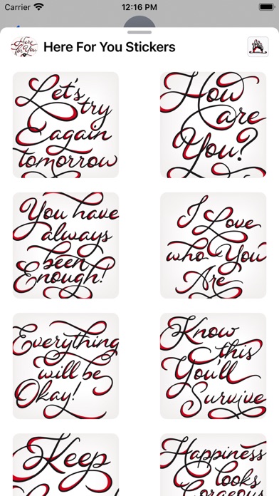 Here For You Stickers Screenshot