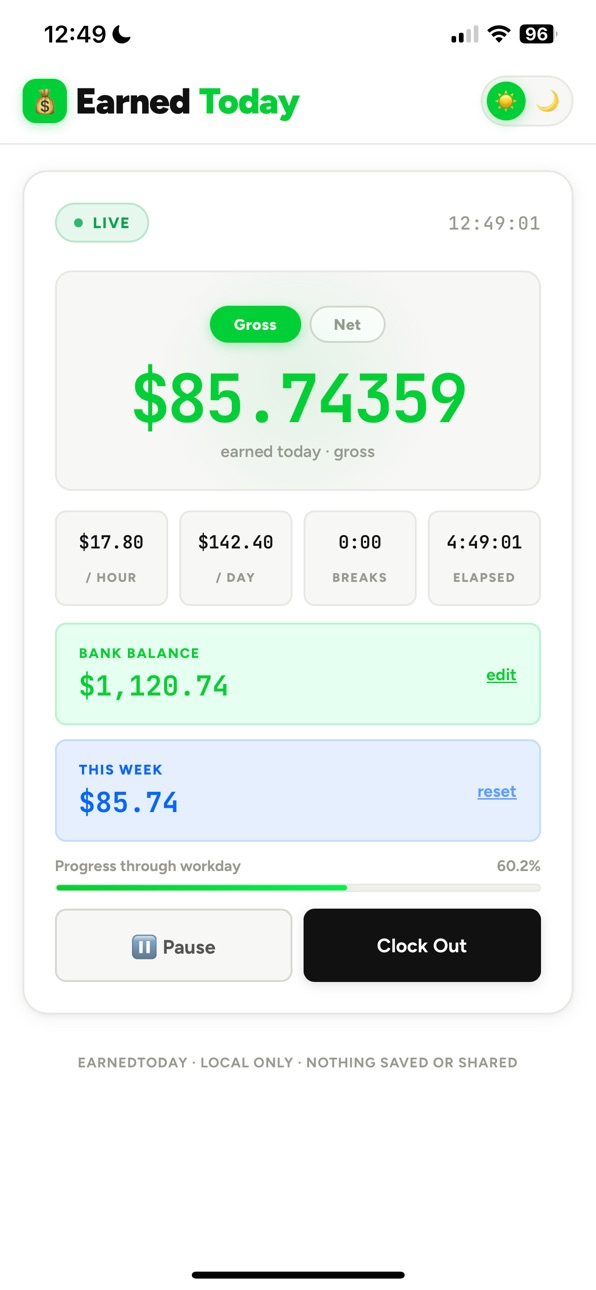 iPhone screenshot