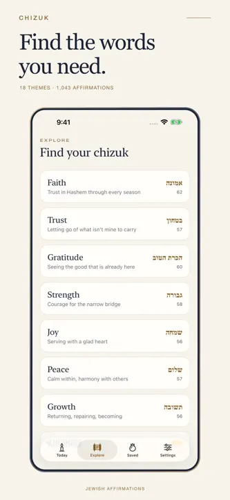 Chizuk: Jewish Affirmations screenshot 2