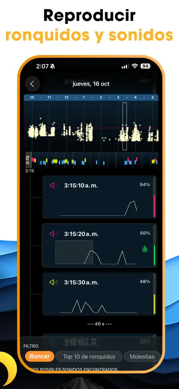 AutoSnore: Graba tus ronquidos screenshot 4 of 9