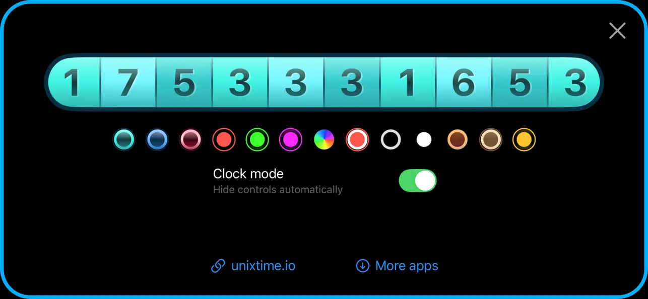 #1. Unix Timer (iOS) Av: Andrew Moloney