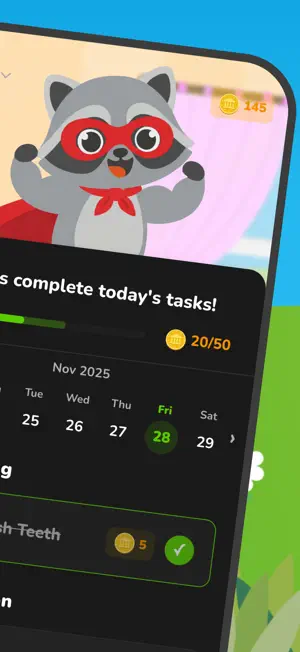 Chore Chart: Raccoon Kids screenshot 2