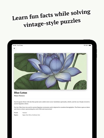 Flower Puzzles: Botany iPad screenshot