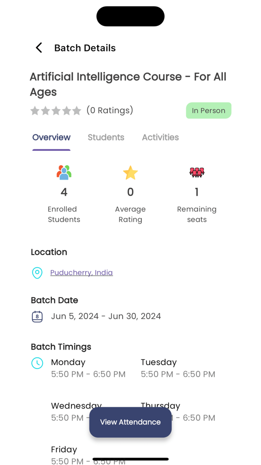 #4. Class & Camp management-Tutors (iOS) 由: NURTEM INC