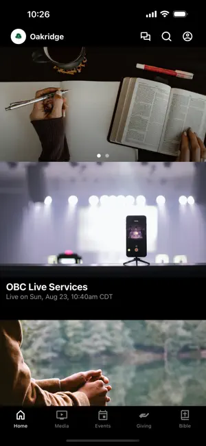 Oakridge Baptist Church screenshot 1