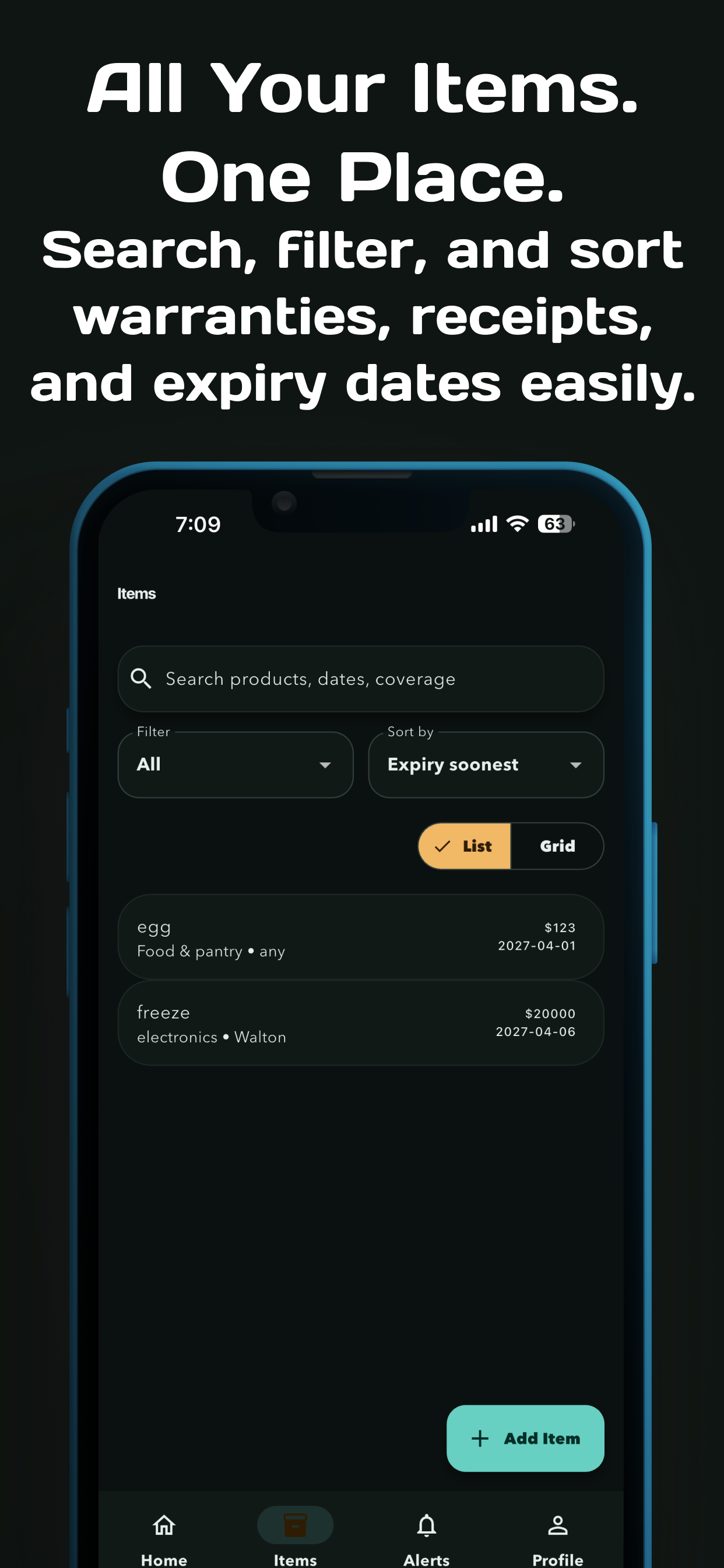 Warranty Vault: Receipt Track