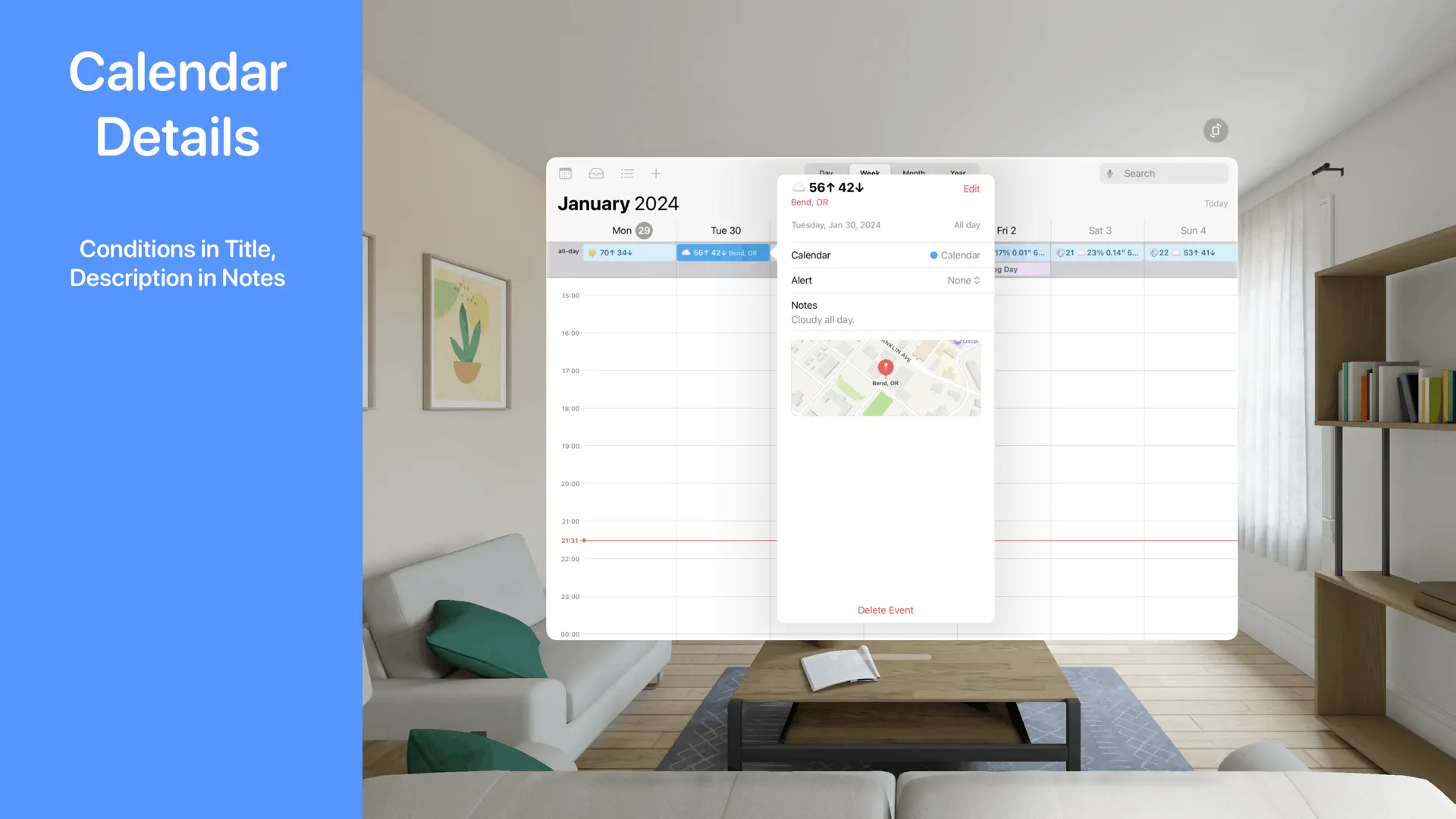 Weather Events - for Calendar screenshot 3