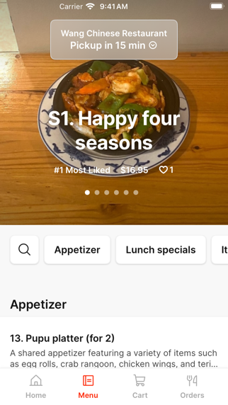 Wang Chinese iPhone screenshot 2 - Food & Drink app