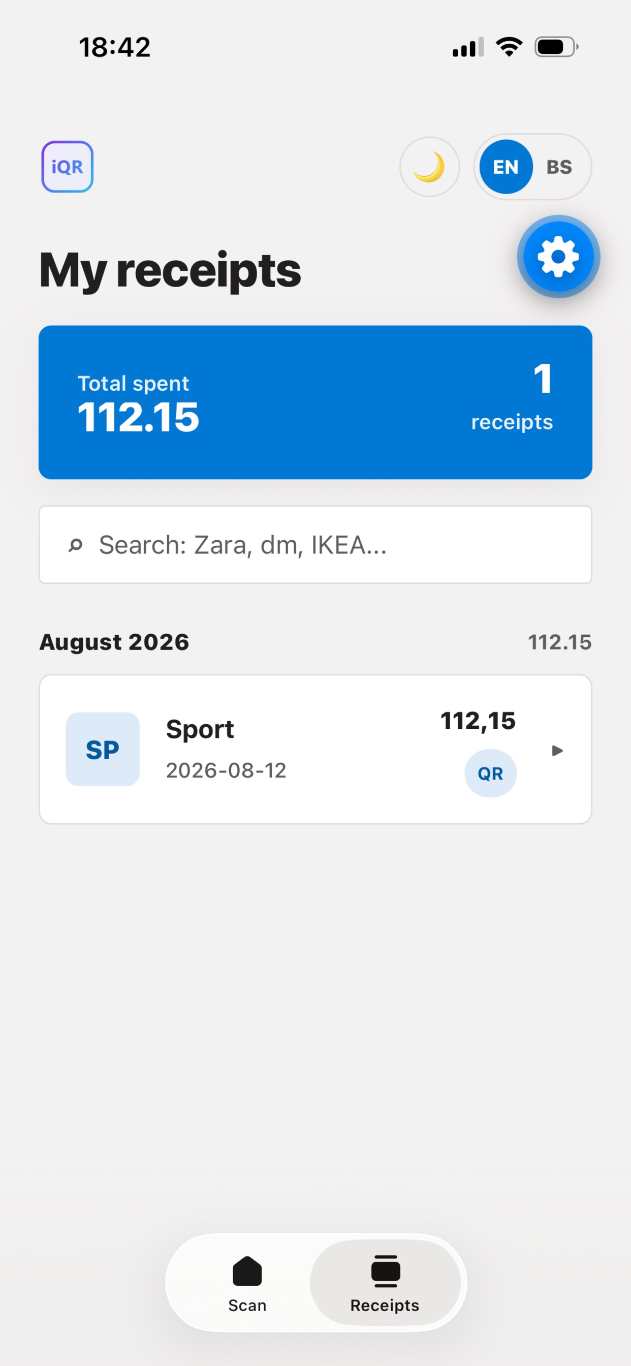 Screenshot 5 of iQR - Fiscal Receipts Wallet
