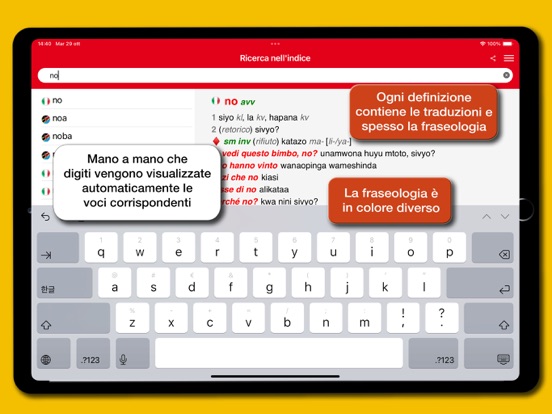 Screenshot #6 pour Dizionario Swahili Hoepli