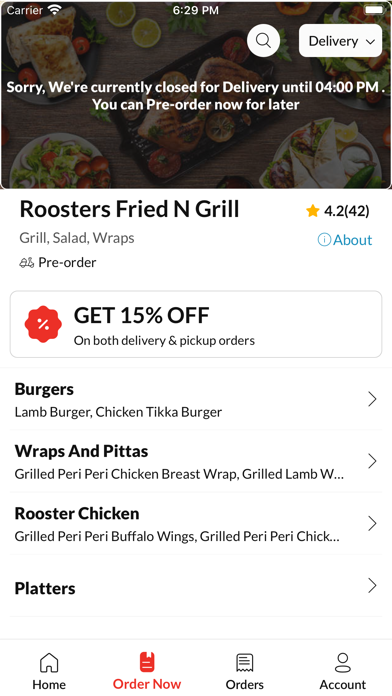 Roosters Fried N Grill. Screenshot